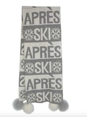 Mitchie's Knitted Oversized Wool and Fur Apres Ski Scarf